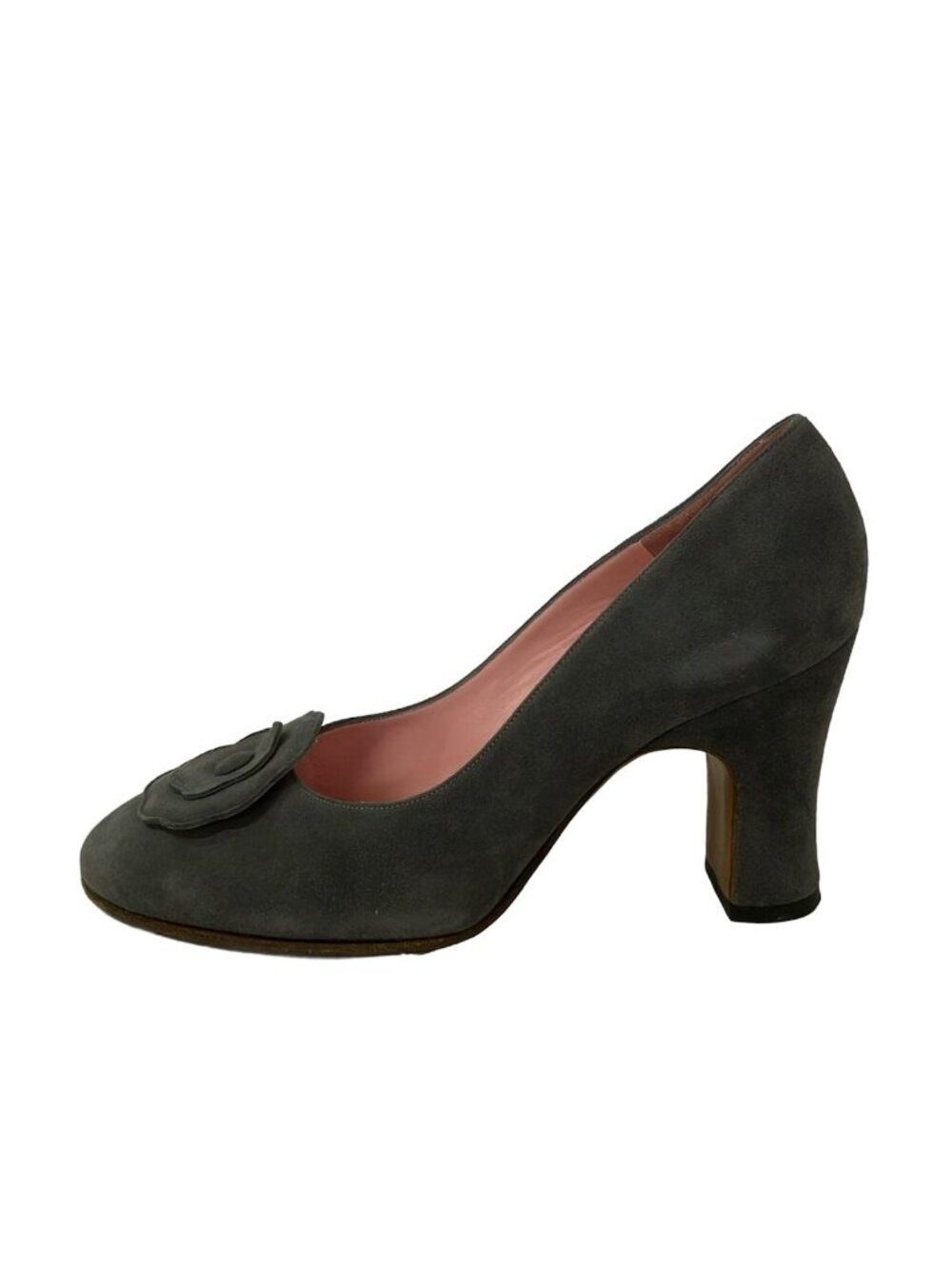 Chanel Pumps 36 Gray Camellia Heel